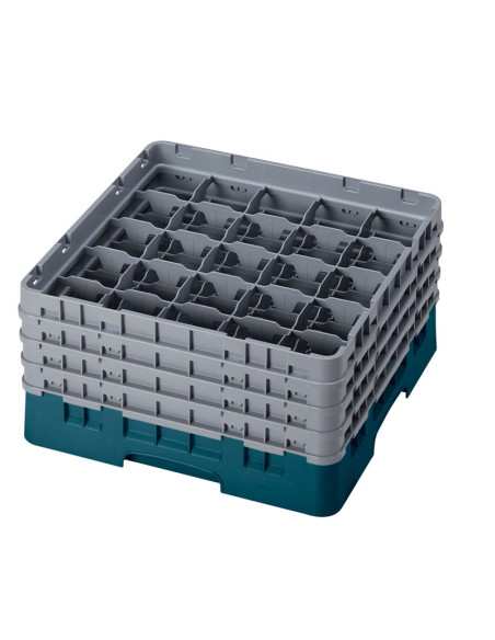 Cesta de lavado 25 comp. 4 alturas - 8,7 cm Ø máx. - alt. máx. 21,7 cm - 50 x 50 x 26,7 cm - Cerceta