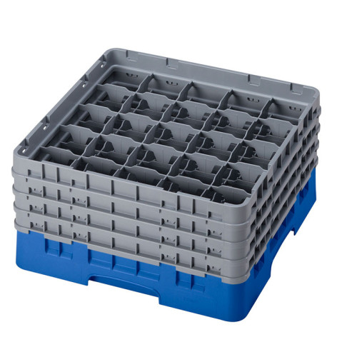 Cesta de lavado 25 comp. 4 alturas - 8,7 cm Ø máx. - alt. máx. 21,7 cm - 50 x 50 x 26,7 cm - Azul