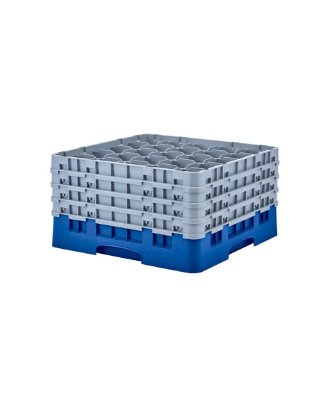 Cesta de lavado 25 comp. 4 alturas- 8,7 cm Ø máx. - alt. máx. 24,1 cm - 50 x 50 x 26,7 cm - Azul