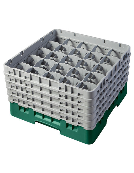 Cesta de lavado 25 comp. 5 alturas - 8,7 cm Ø máx. - alt. máx. 25,8 cm - 50 x 50 x 30,8 cm - Verde sherwood