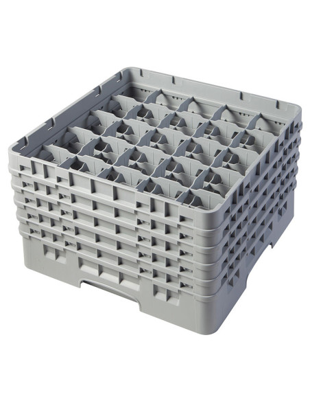 Cesta de lavado 25 comp. 5 alturas - 8,7 cm Ø máx. - alt. máx. 25,8 cm - 50 x 50 x 30,8 cm - Gris claro