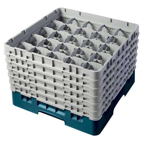 Cesta de lavado 25 comp. 6 alturas - 8,7 cm Ø máx. - alt. máx. 29,9 cm - 50 x 50 x 34,9 cm - Cerceta