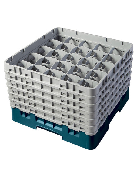 Cesta de lavado 25 comp. 6 alturas - 8,7 cm Ø máx. - alt. máx. 29,9 cm - 50 x 50 x 34,9 cm - Cerceta