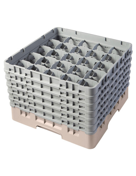 Cesta de lavado 25 comp. 6 alturas - 8,7 cm Ø máx. - alt. máx. 29,9 cm - 50 x 50 x 34,9 cm - Beige
