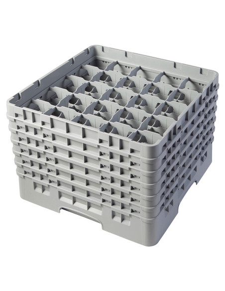 Cesta de lavado 25 comp. 6 alturas - 8,7 cm Ø máx. - alt. máx. 29,9 cm - 50 x 50 x 34,9 cm - Gris claro