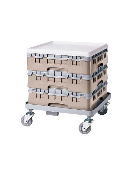 Cesta de lavado 30 comp. 1 altura - 7,84 cm Ø máx. - alt. máx. 9,4 cm - 50 x 50 x 14,3 cm - Beige