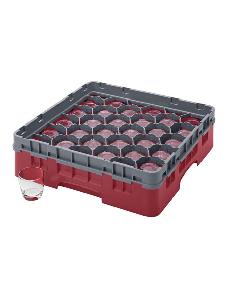 Cesta de lavado 30 comp. 1 altura - 7,84 cm Ø máx. - alt. máx. 9,4 cm - 50 x 50 x 14,3 cm - Arándano