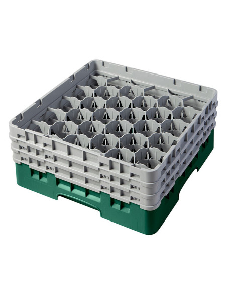 Cesta de lavado 30 comp. 3 alturas - 7,84 cm Ø máx. - alt. máx. 17,6 cm - 50 x 50 x 22,5 cm - Verde sherwood