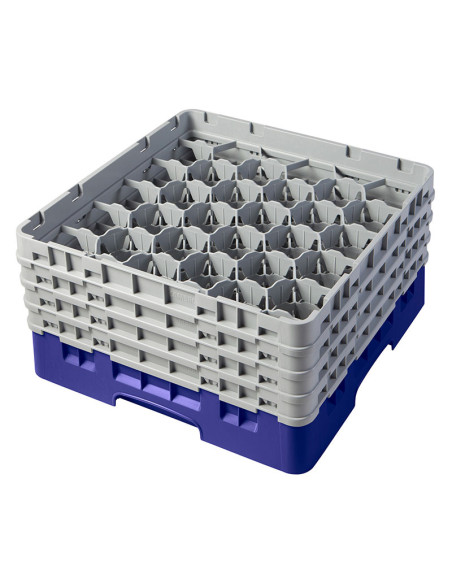 Cesta de lavado 30 comp. 4 alturas - 7,84 cm Ø máx. - alt. máx. 21,7 cm - 50 x 50 x 26,7 cm - Azul marino