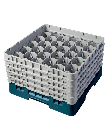 Cesta de lavado 30 comp. 5 alturas - 7,84 cm Ø máx. - alt. máx. 25,8 cm - 50 x 50 x 30,8 cm - Cerceta