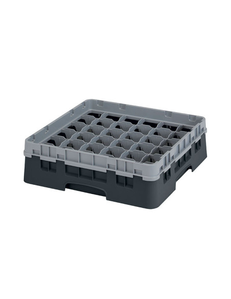 Cesta de lavado 36 comp. 1 altura - 7,2 cm Ø máx. - alt. máx. 9,4 cm - 50 x 50 x 14,3 cm - Negro
