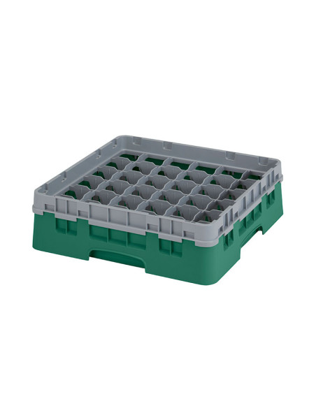 Cesta de lavado 36 comp. 1 altura - 7,2 cm Ø máx. - alt. máx. 9,4 cm - 50 x 50 x 14,3 cm - Verde sherwood