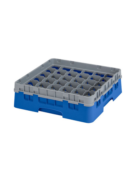 Cesta de lavado 36 comp. 1 altura - 7,2 cm Ø máx. - alt. máx. 9,4 cm - 50 x 50 x 14,3 cm - Azul