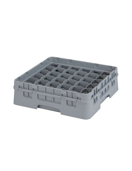 Cesta de lavado 36 comp. 1 altura - 7,2 cm Ø máx. - alt. máx. 9,4 cm - 50 x 50 x 14,3 cm - Gris claro