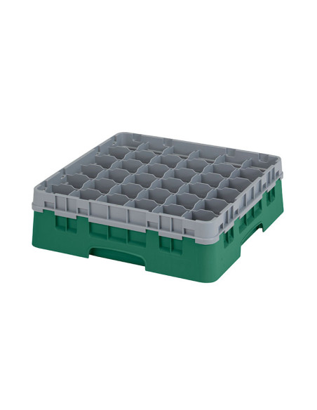 Cesta de lavado 36 comp. 1 altura - 7,2 cm Ø máx. - alt. máx. 11,8 cm - 50 x 50 x 14,3 cm - Verde sherwood