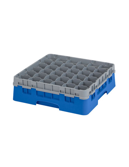 Cesta de lavado 36 comp. 1 altura - 7,2 cm Ø máx. - alt. máx. 11,8 cm - 50 x 50 x 14,3 cm - Azul