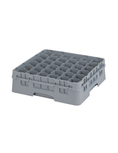 Cesta de lavado 36 comp. 1 altura - 7,2 cm Ø máx. - alt. máx. 11,8 cm - 50 x 50 x 14,3 cm - Gris claro