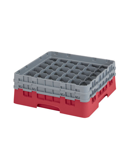 Cesta de lavado 36 comp. 2 alturas - 7,2 cm Ø máx. - alt. máx. 13,5 cm - 50 x 50 x 18,4 cm - Arándano