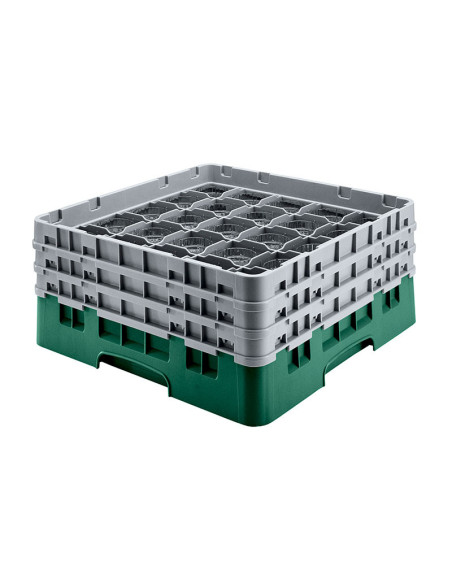 Cesta de lavado 36 comp. 2 alturas - 7,2 cm Ø máx. - alt. máx. 14,9 cm - 50 x 50 x 18,4 cm - Verde sherwood