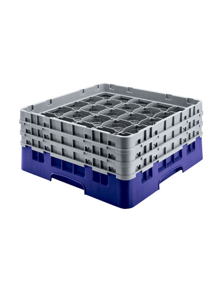 Cesta de lavado 36 comp. 2 alturas - 7,2 cm Ø máx. - alt. máx. 14,9 cm - 50 x 50 x 18,4 cm - Azul marino