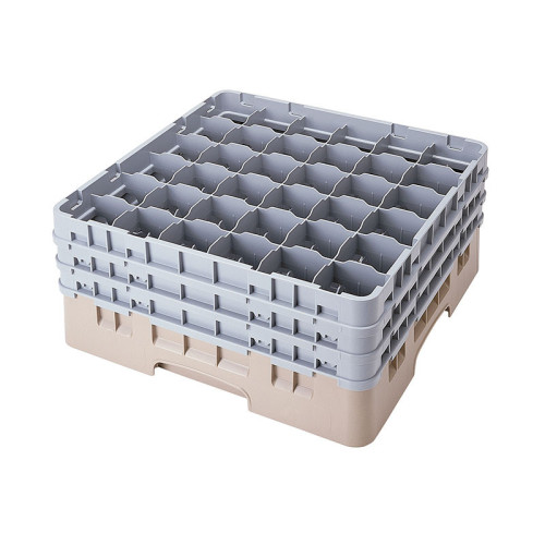 Cesta de lavado 36 comp. 3 alturas - 7,2 cm Ø máx. - alt. máx. 20 cm - 50 x 50 x 22,5 cm - Azul