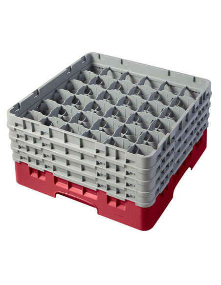 Cesta de lavado 36 comp. 4 alturas - 7,2 cm Ø máx. - alt. máx. 21,7 cm - 50 x 50 x 26,7 cm - Cerceta