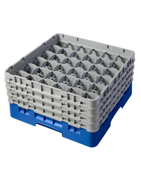 Cesta de lavado 36 comp. 4 alturas - 7,2 cm Ø máx. - alt. máx. 21,7 cm - 50 x 50 x 26,7 cm - Castaño