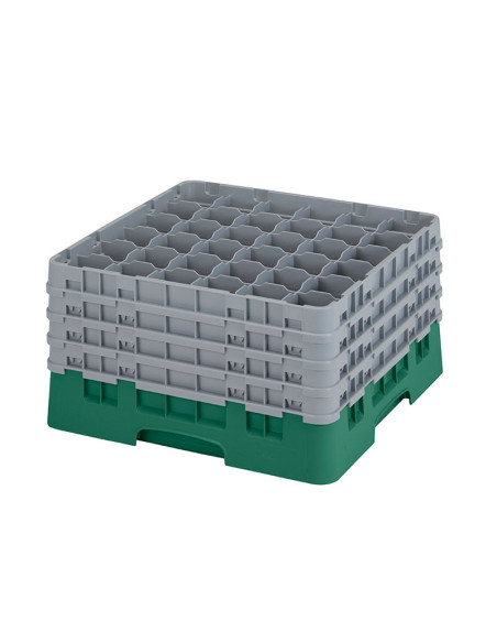 Cesta de lavado 36 comp. 4 alturas - 7,2 cm Ø máx. - alt. máx. 24,1 cm - 50 x 50 x 26,7 cm - Negro