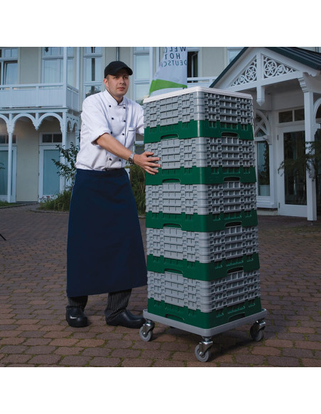 Cesta de lavado 36 comp. 4 alturas - 7,2 cm Ø máx. - alt. máx. 24,1 cm - 50 x 50 x 26,7 cm - Verde sherwood