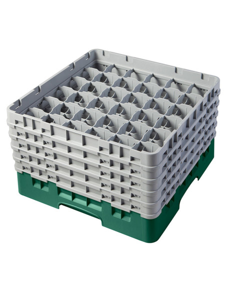 Cesta de lavado 36 comp. 5 alturas - 7,2 cm Ø máx. - alt. máx. 25,8 cm - 50 x 50 x 30,8 cm - Verde sherwood