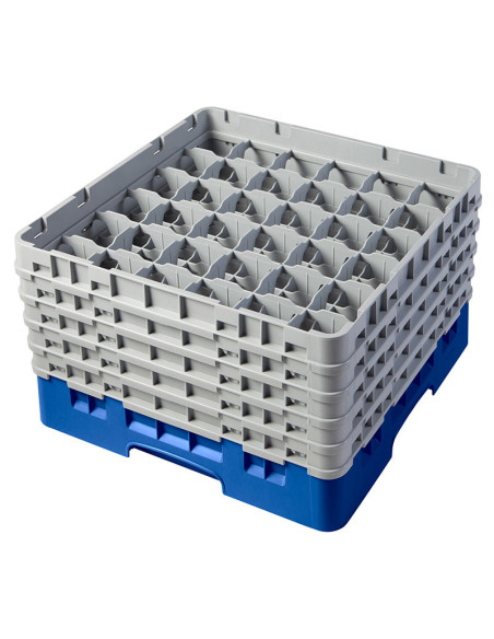 Cesta de lavado 36 comp. 5 alturas - 7,2 cm Ø máx. - alt. máx. 25,8 cm - 50 x 50 x 30,8 cm - Azul