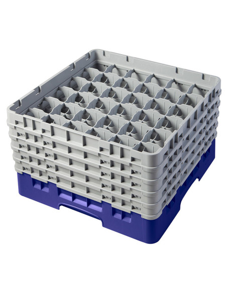Cesta de lavado 36 comp. 5 alturas - 7,2 cm Ø máx. - alt. máx. 25,8 cm - 50 x 50 x 30,8 cm - Azul marino
