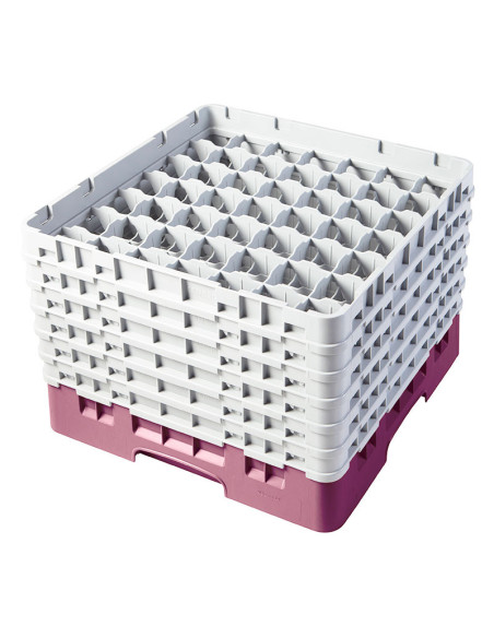 Cesta de lavado 49 comp. 1 altura - 6 cm Ø máx. - alt. máx. 9,4 cm - 50 x 50 x 14,3 cm - Azul