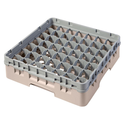 Cesta de lavado 49 comp. 1 altura - 6 cm Ø máx. - alt. máx. 9,4 cm - 50 x 50 x 14,3 cm - Beige