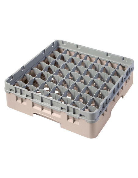 Cesta de lavado 49 comp. 1 altura - 6 cm Ø máx. - alt. máx. 9,4 cm - 50 x 50 x 14,3 cm - Beige
