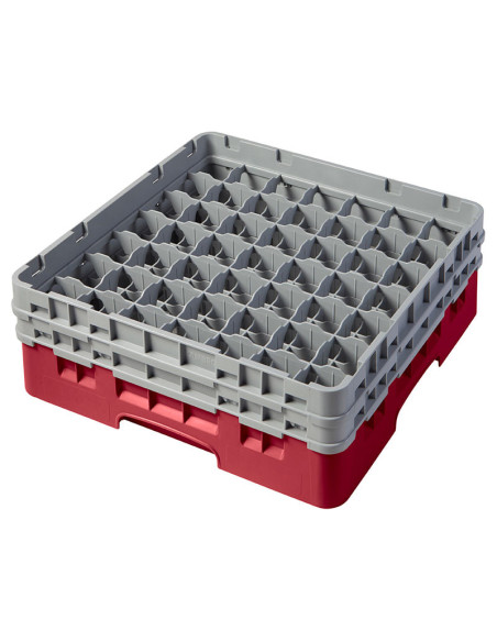 Cesta de lavado 49 comp. 2 alturas - 6 cm Ø máx. - alt. máx. 13,5 cm - 50 x 50 x 18,4 cm - Arándano