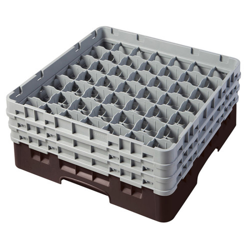 Cesta de lavado 49 comp. 3 alturas - 6 cm Ø máx. - alt. máx. 17,6 cm - 50 x 50 x 22,5 cm - Castaño