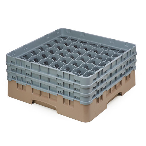 Cesta de lavado 49 comp. 3 alturas - 6 cm Ø máx. - alt. máx. 17,6 cm - 50 x 50 x 22,5 cm - Beige