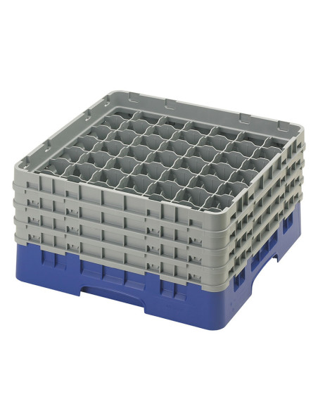 Cesta de lavado 49 comp. 4 alturas - 6 cm Ø máx. - alt. máx. 21,7 cm - 50 x 50 x 26,7 cm - Azul marino