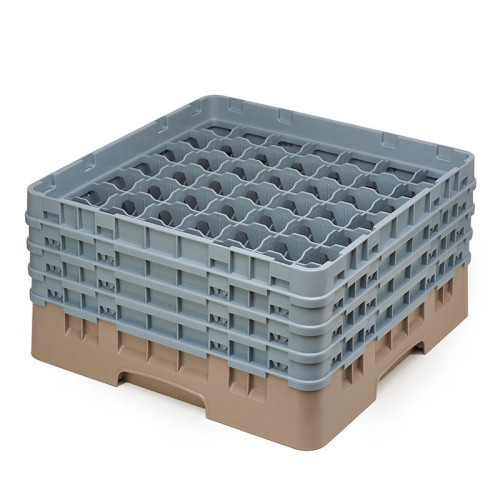 Cesta de lavado 49 comp. 4 alturas - 6 cm Ø máx. - alt. máx. 21,7 cm - 50 x 50 x 26,7 cm - Beige