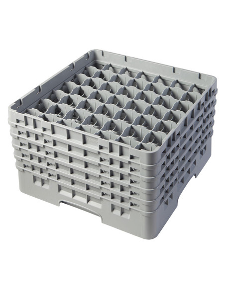 Cesta de lavado 49 comp. 5 alturas - 6 cm Ø máx. - alt. máx. 25,8 cm - 50 x 50 x 30,8 cm - Gris claro