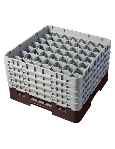 Cesta de lavado 49 comp. 5 alturas - 6 cm Ø máx. - alt. máx. 25,8 cm - 50 x 50 x 30,8 cm - Castaño