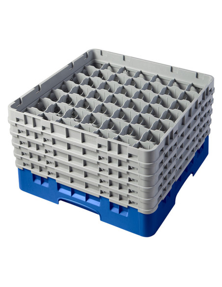 Cesta de lavado 49 comp. 5 alturas - 6 cm Ø máx. - alt. máx. 25,8 cm - 50 x 50 x 30,8 cm - Azul