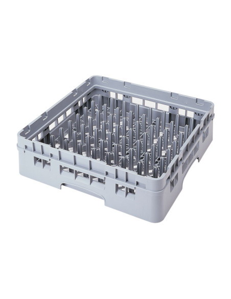 Cesta de lavado de tamaño completo con espigas con 1 Ext. - 50 x 50 x 14,3 cm - Gris claro