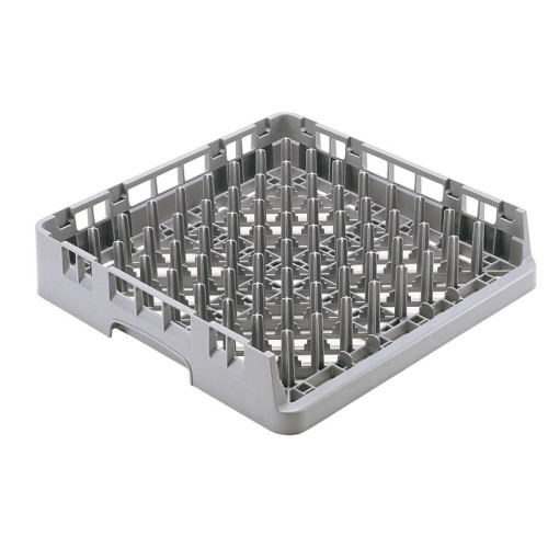 Cesta de lavado con lado abierto para bandejas - 50 x 50 x 10,1 cm - Gris claro