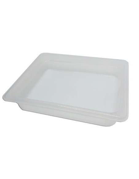 - 22PP - Recipiente GN 1/2 - 26,5 x 32,5 cm. - de 6,5 cm prof. Fabricado en polipropileno. Capacidad 3,9 L - Venta 1 unidad