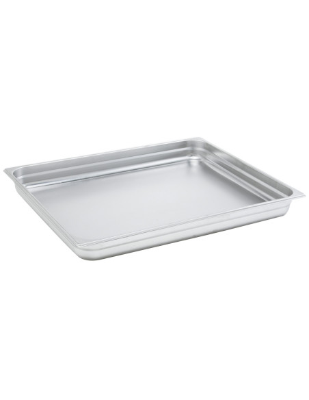 Cubeta GN 2/1 de acero inoxidable. Tamaño 53 x 65 cm. Profundidad 4 cm. Capacidad 11,7 L - Venta 1 unidad