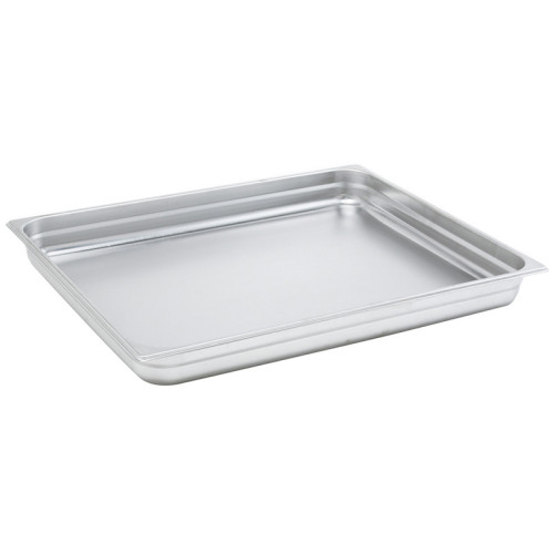 Cubeta GN 2/1 de acero inoxidable. Tamaño 53 x 65 cm. Profundidad 6,5 cm. Capacidad 19,2 L - Venta 1 unidad