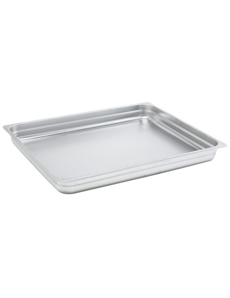 Cubeta GN 2/1 de acero inoxidable. Tamaño 53 x 65 cm. Profundidad 10 cm. Capacidad 29,5 L - Venta 1 unidad