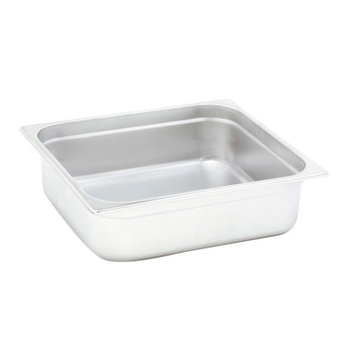 Cubeta GN 1/2 de acero inoxidable. Tamaño 32,5 x 26,5 cm. Profundidad 2 cm. Capacidad 1,2 L - Venta 1 unidad